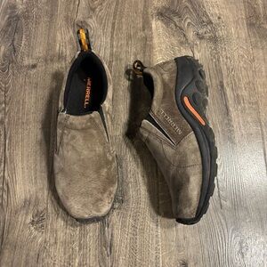 Merrell Jungle Moc Slip On Shoes Gray Gunsmoke Suede Hiking Trail Women’s Sz 9